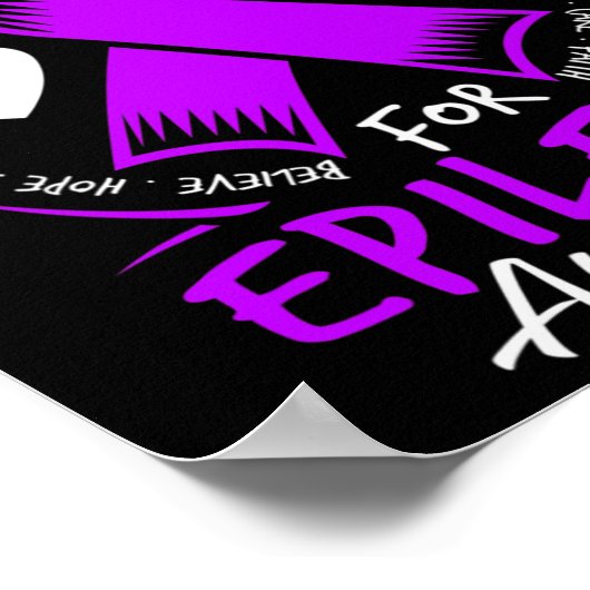 Lila für Epilepsie Poster (Ecke)