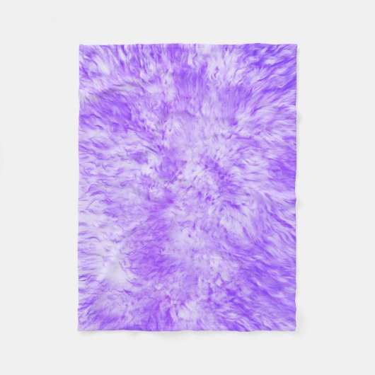 Lila Fur Frenzy Fleecedecke (Vorderseite)
