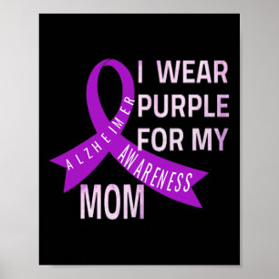 Lila für meine Mama Alzheimerheimer's Disease A Poster