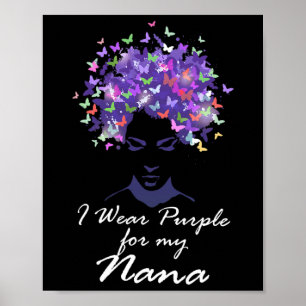Lila für meine Nana Mutter Support Alzheimerhe Poster
