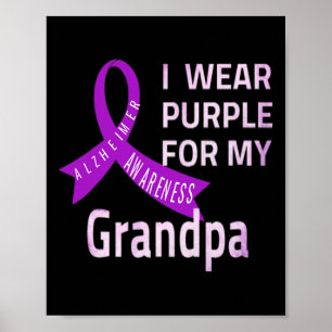 Lila für meine Opa Alzheimerheimer Krankheit Poster