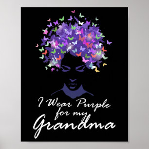 Lila für meinen Oma-Support Alzheimerheimer Poster