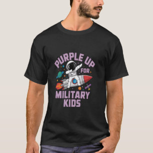 Lila für Militär-Kinder Astronaut T-Shirt