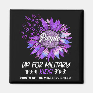 Lila für Militär-Kinder - Sunflower Military Magnet