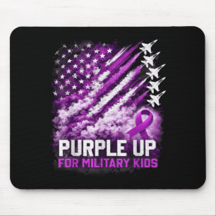 Lila für militärische Kinder April-Bewusstseins- U Mousepad