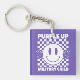 Lila für militärische Kinder, Monat der militärisc Schlüsselanhänger