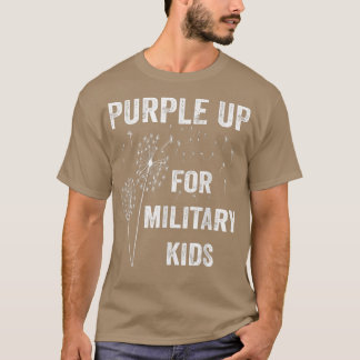 Lila für militärische Kinder Monat des Militärs T-Shirt
