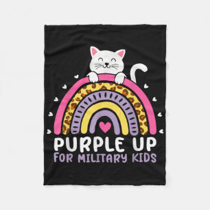 Lila für militärische Kinder Monat Militärkind R Fleecedecke