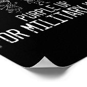 Lila für militärische Kinder Poster (Ecke)