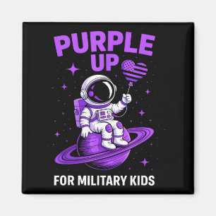 Lila für militärische Kinder Weltraumastronaut Magnet