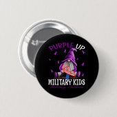 Lila für Militärkinder - Monat Button (Vorne & Hinten)