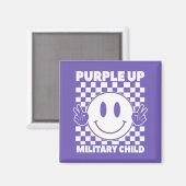 Lila für Militärkinder - Monat Magnet (Vorderseite/Rückseite)
