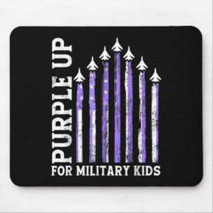 Lila für Militärkinder - Monat Mousepad