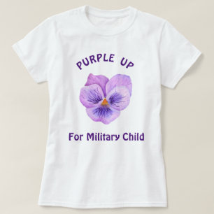 Lila für Militärkinder T-Shirt