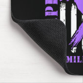 Lila für Militärkinder unter US-Flagge Mousepad (Ecke)