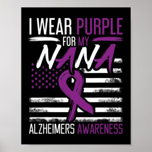 Lila für Nana Alzheimerheimer Heimers Bewusstsein Poster