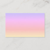 Lila für Orange Gradient mit weißer Rauchschneeaut Visitenkarte (Rückseite)
