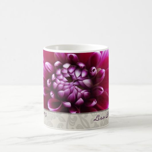 Lila Fuschia Dahlie-Tasse Kaffeetasse (Mittel)