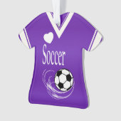 Lila Fußball-Shirt Ornament (Vorderseite)