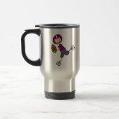 Lila Fußball-Spieler-Tasse Reisebecher (Links)