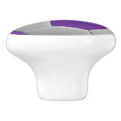 Lila Fußballball / Fußball Keramikknauf (Seitenansicht)