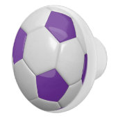 Lila Fußballball / Fußball Keramikknauf (Rechts)