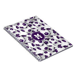 lila Fußballbälle - Kindersport Notizblock