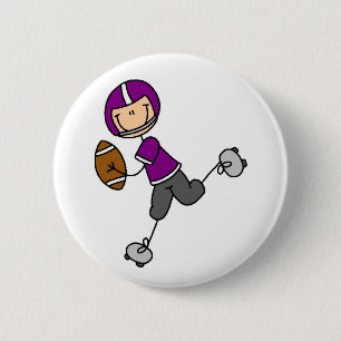 Lila Fußballspieler-Button Button