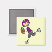 Lila Fußballspielertricks und -geschenke Magnet (Vorderseite/Rückseite)