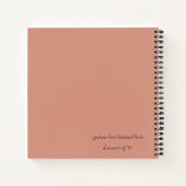 Lila Fuzzy Alien Hiker Notebook Notizblock (Rückseite)