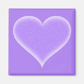 Lila Fuzzy Heart individuell einstellbar Magnet