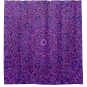 Lila Fuzzy Mandala Duschvorhang (Vorderseite)