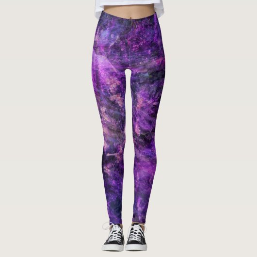 Lila galaktisch leggings (Vorderseite)
