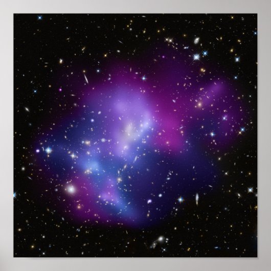 Lila Galaxie-Cluster 12 x 12 Poster (Vorne)
