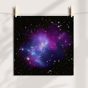Lila Galaxie-Cluster 12 x 12 Poster