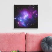 Lila Galaxie-Cluster Wrapped Canvas Leinwanddruck (Insitu (Wohnzimmer))