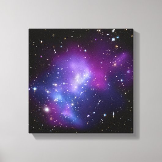 Lila Galaxie-Cluster Wrapped Canvas Leinwanddruck (Vorderseite)