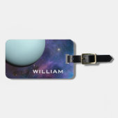 Lila Galaxie des Planeten Uranus Sonnensystem Gepäckanhänger (Vorderseite horizontal)