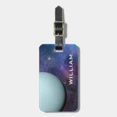 Lila Galaxie des Planeten Uranus Sonnensystem Gepäckanhänger (Vorderseite vertikal)