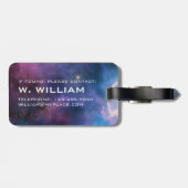 Lila Galaxie des Planeten Uranus Sonnensystem Gepäckanhänger (Rückseite horizontal)