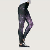 Lila Galaxie-Druck-Leggings Leggings (Rechts)