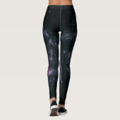 Lila Galaxie-Druck-Leggings Leggings (Rückseite)
