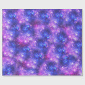 Lila Galaxie Geschenkpapier (Flach)