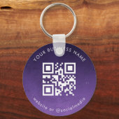 Lila Galaxie - Ihre kundenspezifische QR-Code-Prüf Schlüsselanhänger (Vorderseite)