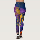 Lila Galaxie II Leggings (Rückseite)