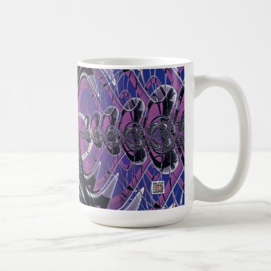 Lila Galaxie Kaffeetasse (Rechts)