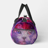 Lila Galaxie-Katze Duffle Bag (Rechts)
