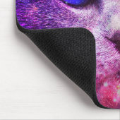 Lila Galaxie-Katze Mousepad (Ecke)