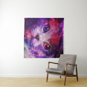 Lila Galaxie-Katze Wandteppich (Beispiel (Horizontal))