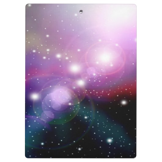 Lila Galaxie Klemmbrett (Rückseite)